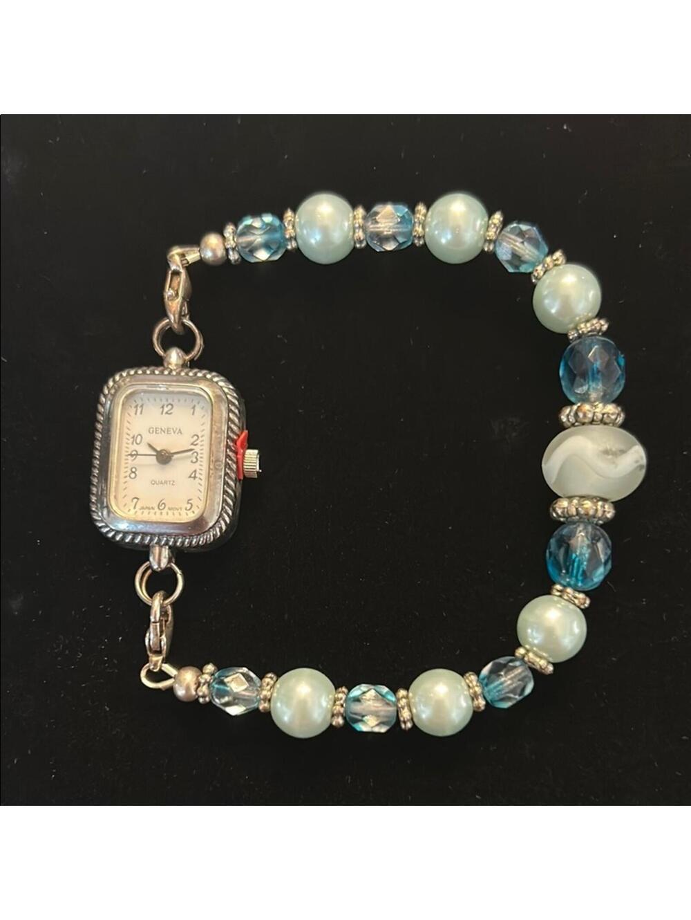 Geneva Beaded Bracelet Watch